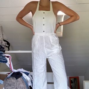 ROXY white jumpsuit/overalls XS